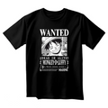 One Piece - T-Shirt Wanted Luffy Unisexe Noir