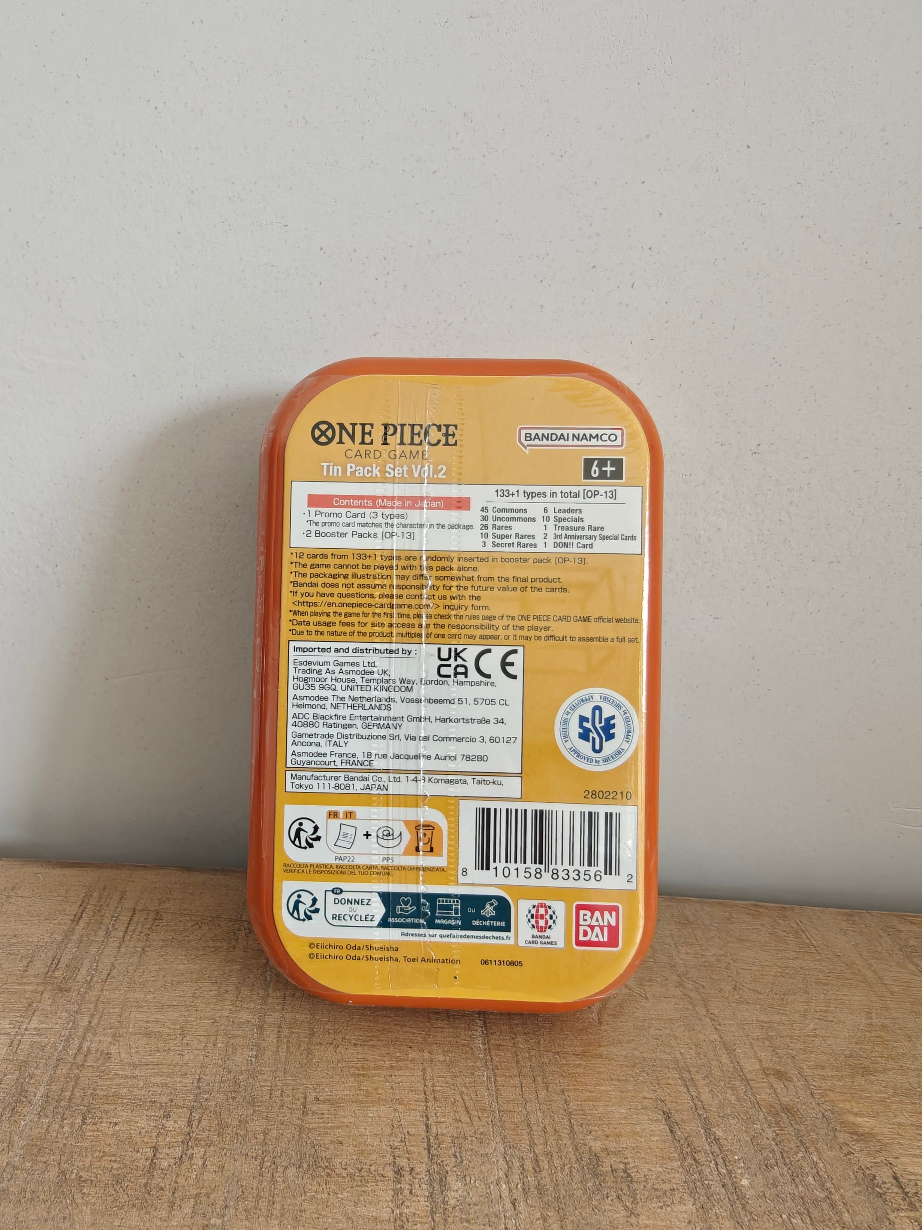 Tin Pack Set Vol.2 (Portgas.D.Ace) version Eng
